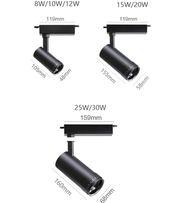 COB LED Focus Light Track Light с интегрированным алюминиевым корпусом и противоотражательной линзой
