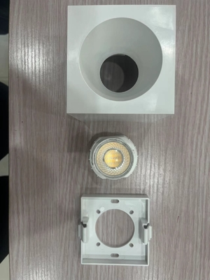 Одноглавые светофоры COB Светильники потолка 6W 3000K-3400K-4000K 3CCT Квадратные антиотблески