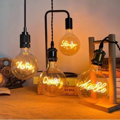 GLOBE G125 серия LED декоративная лампочка Edison с настраиваемыми узорами или текстом
