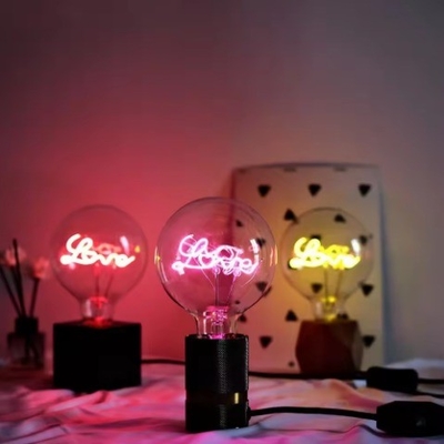 GLOBE G125 серия LED декоративная лампочка Edison с настраиваемыми узорами или текстом