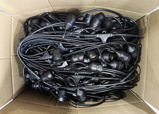Внешний висячий лампочек набор 100м водонепроницаемый IP65 кабель с 200pcs регулируемый держатели