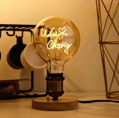 GLOBE G125 серия LED декоративная лампочка Edison с настраиваемыми узорами или текстом