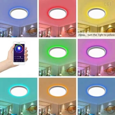 Алюминиевый сплав светодиодный умный свет 30w Slim Tuya Wifi Smart LED Ceiling Light для домашнего офиса