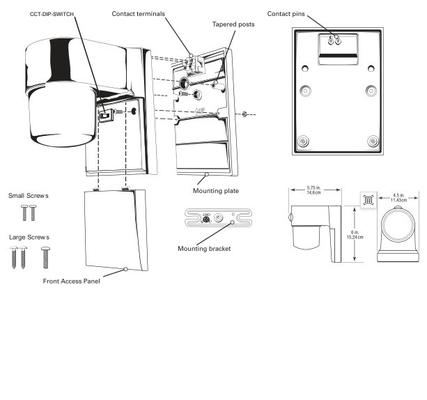 Modern Style Wall Mount Security Light 9W LED Wall Sconce с 800lm Световой поток