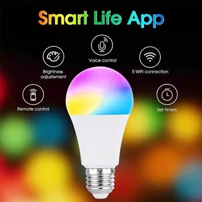 15000 часов рабочего времени Tuya Smart LED Bulb с многоцветным RGBCW и BT Control