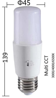 Пластмассовые лампы 8W12W лампочка T-образная лампочка 3CCT 3000K/4500K/6000K 36000 часов