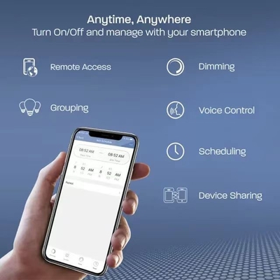 2200K-6500K Изменяющая цвет лампочка с беспроводным Bluetooth и TUYA APP Control