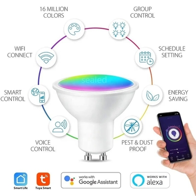 Дистанционное управление Smart WiFi GU10/MR16 Spot Bulb с поддержкой Google Alexa и затемнения