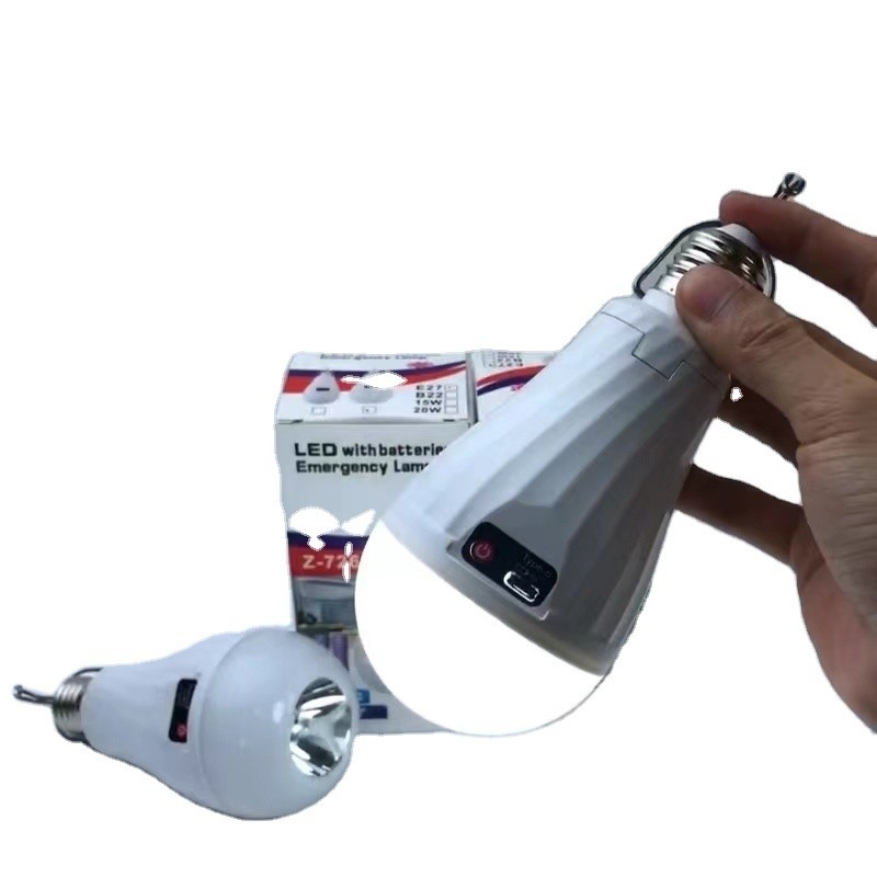 2- LED аварийная лампа 15W E27 B22 Литий-ионная аккумуляторная батарея AC/DC