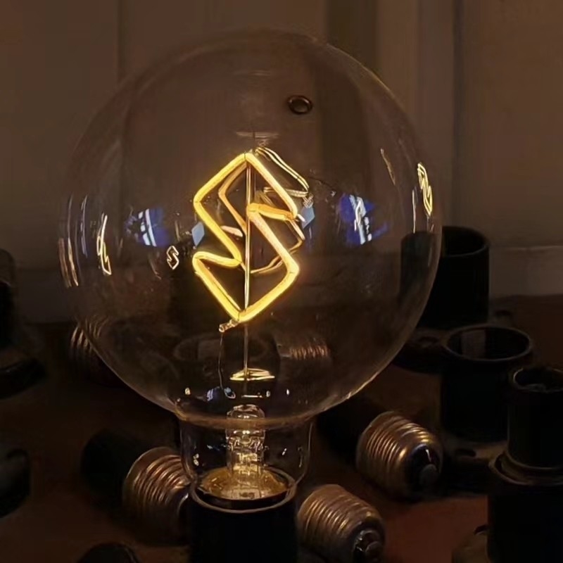 GLOBE G125 серия LED декоративная лампочка Edison с настраиваемыми узорами или текстом
