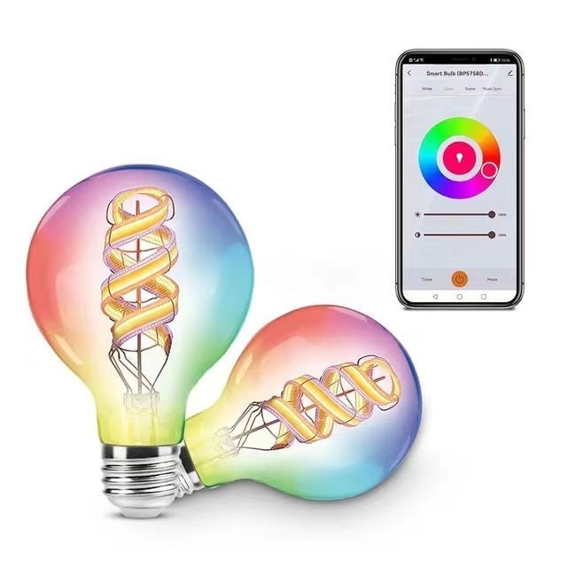 Беспроводный Bluetooth TUYA APP Control LED лампочка для изменения цвета и затемнения света